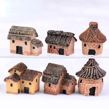 Chinez Antic Mini Casa Zână Grădină Miniaturi Villa Castele Retro Clădire Casă de Păpuși DIY Accesorii