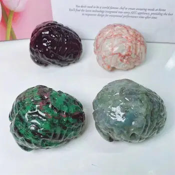 7.8 cm Cristal Natural de Creier Sculptură Energie de Vindecare Piatra Fengshui DIY Halloween Cadou de Moda Acasă Decor 1BUC
