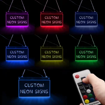 LED-uri personalizate Semn de Neon Multi-culoare Schimbare Acrilice Iluminat Decor Personalizat Living Decor Agățat Cadou Decorativ