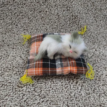 Creative Imitație Cat Ornamente De Simulare Mini Pisica Drăguț Pânză Pad Pisici De Pluș Pentru Copii Cadouri Decor Acasă Consumabile