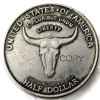 NE 1935 spaniole Vechi Traseu Comemorativ Jumătate de Dolar de Argint Placat cu Copia Fisei