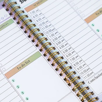1 buc 72 Foi Planificator de zi cu Zi a Calendarului de Planificare A5 de Gestionare a Timpului Bobina Notebook 7.6*5.12 Inch/19.3*13*1cm