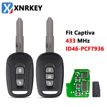 XNRKEY 2/3 Butonul Cheie de la Distanță Masina ID46/PCF7936 Chip 433Mhz pentru Chevrolet Captiva, Opel Antara Auto sistemului de acces fără cheie de Masina breloc