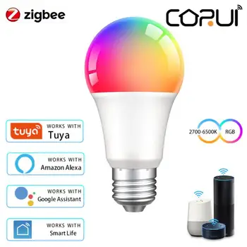 CORUI Tuya Zigbee E27 Inteligent Bec RGBCW 12/15/18W Culoare Schimbare LED Smart Life APP Compatibil Cu Alexa de Start Google