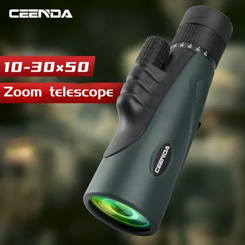 10-30x50 Zoom HD Telescop Monocular Puternic Rază Lungă cu Trepied Telefon Mobil Clip pentru Camping Privitul Păsărilor de Vânătoare Binocular