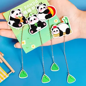 3pcs Carte Paginator Panda Pagină de Carte Marker Stil Chinezesc Paginare Marca Tassel Pandantiv Marcaj Arcylic Carte Clipuri