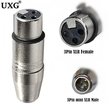 Mini Male XLR 3PIN La XLR de sex Feminin Conector Audio Cablu Adaptor 3 Pin XLR Mini 3 Pin XLR Microfon Mixer Recorder placa de Sunet
