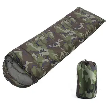 În aer liber camping adult portabil sac de dormit Windproof îngroșat camping plic de pat de calitate bună bumbac rece sac de dormit