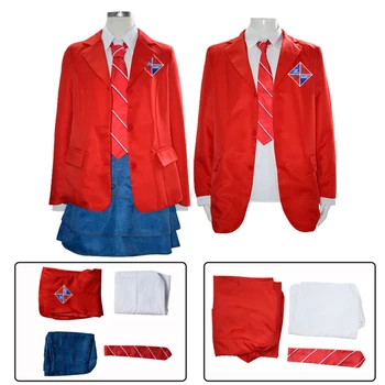 EWS Rebelde Școala Red JK Uniformă Costume Cosplay Sacou Fusta Tricou de Halloween Petrecere de Carnaval pentru Fete Elevii de Liceu