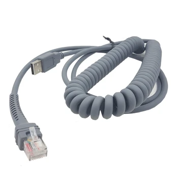 9ft Spiralat Cablu USB pentru Simbol LS2208AP LS1203 LS4208 LS4278 Scanner de coduri de Bare Dropship
