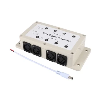 Dc 12-24V 8 Canale de Iesire Dmx Dmx512 Controler cu LED-uri Amplificator de Semnal Separator de Distribuitor pentru Echipamente Acasă