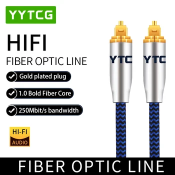 YYTCG Digital Cablu Audio Optic Toslink SPDIF Coaxial Cablu pentru Amplificatoare HiFi Blu-ray Player Xbox 360 Soundbar Cablu de Fibra