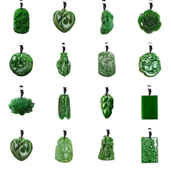 Verde Hetian Jad Pandantiv Jasp Colier Cu Pandantive Accesorii Coliere Naturale Talismane Bijuterii Pietre Semipretioase Vintage Amuleta
