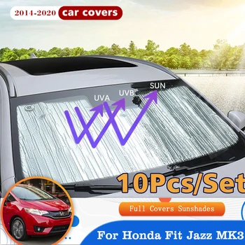 Pentru Honda Fit Jazz 3 MK3 GK GH GP 2014~2020 Umbrele de soare Fereastră Parasolar Capace Trim Protectie UV Sunproof Cortina Masina Dotari