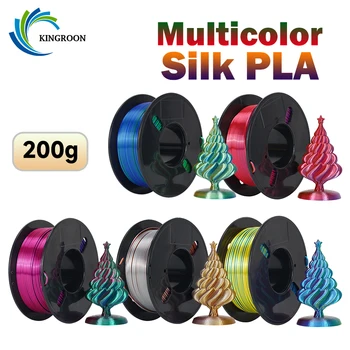 KINGROON Multicolore de Mătase Filament PLA 200g/rola 1,75 mm Imprimantă 3D cu Filament Nu-Încurcarea Bubble Gratuit pentru FDM Imprimante 3D