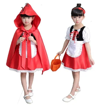 2020 scufița Roșie Cosplay costum pentru copii rochie de Carnaval de Halloween Fantasia fete de Petrecere Rochie Fancy pentru copii