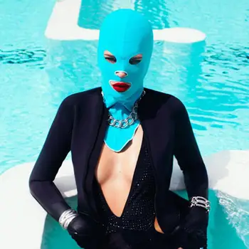 Femei Fete Culoare Pură Înot Capace Facekini Respirabil Piscină Masca de Cap Cremă de Soare UV Protectie Fata Capac de Înot Bărbați Scufundări Pălărie