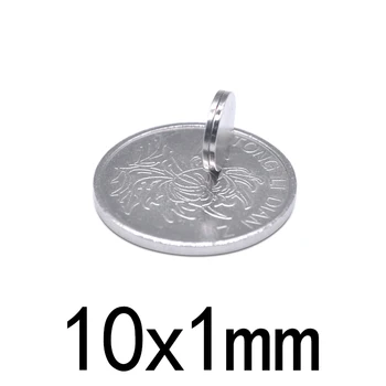 100/200/300PCS 10x1 mm Subțire Neodim Magnet Puternic 10mmX1mm Magnet Permanent Puternic Magnetic Magnet Rotund 10*1mm