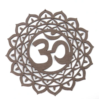 Chakra Reiki Geometria Sacră De Bord Din Lemn De Vindecare Spirituală, Arta De Perete Agățat Decor Yoga Meditație Cristal Piedestal Coaster
