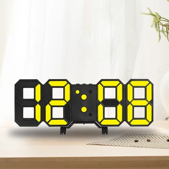 Smart 3D Digital Ceas cu Alarmă Digital cu Led-uri Ceas de Birou cu Temperatura Data Electronice Ceas de Masa Reglabil Luminos Modul