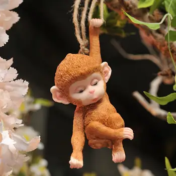 Portabil Excelent Maimuță Agățat de Copac Decoratiuni de Gradina Usor Animal Sculptura de Simulare pentru Patio