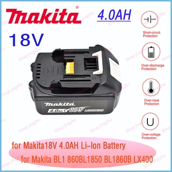 100%Originale Makita 18V 4.0 AH Reincarcabila Instrumente de Putere Baterie cu LED baterie Li-ion de Înlocuire LXT BL1860B BL1850 BL1830