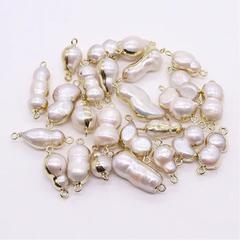100% Natural Pearl Conector Pandantiv de Arahide Nuci Forma de Perle de apă Dulce pentru a Face Bijuterii Brățară Colier Farmece Accesorii