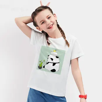 Baby Girl T Shirt Model Panda Pictat De Imprimare Băieți Crăciun Tricou Animație De Desene Animate Pentru Copii Shirt Design Simplu Alb Nou Tricou Enfant